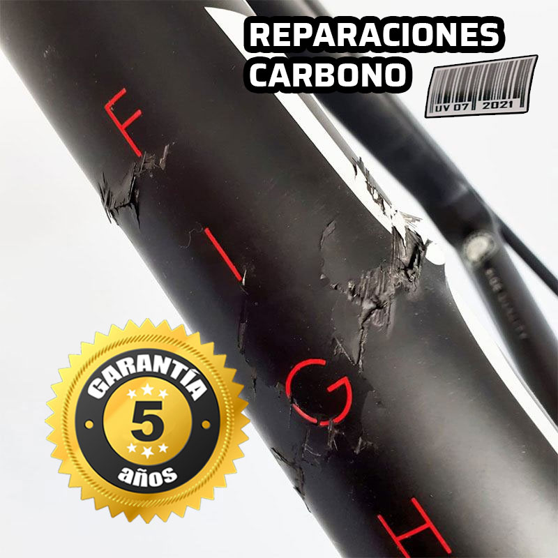 Reparar cuadro carbono bici garantía